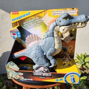 NEW LARGE Jurassic World Dinosaur Spinosaurus Toy Ultra Snap Lights Sounds Fishe